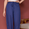 Ink Blue Cotton Pleated Salwar