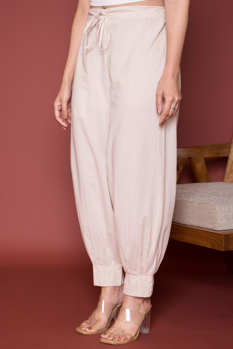 Pleated Cotton Salwar-Pure Cotton-Skin