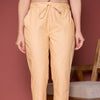 Camel Cotton Pants For Women's