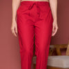 Maroon Cotton Pants For Women's