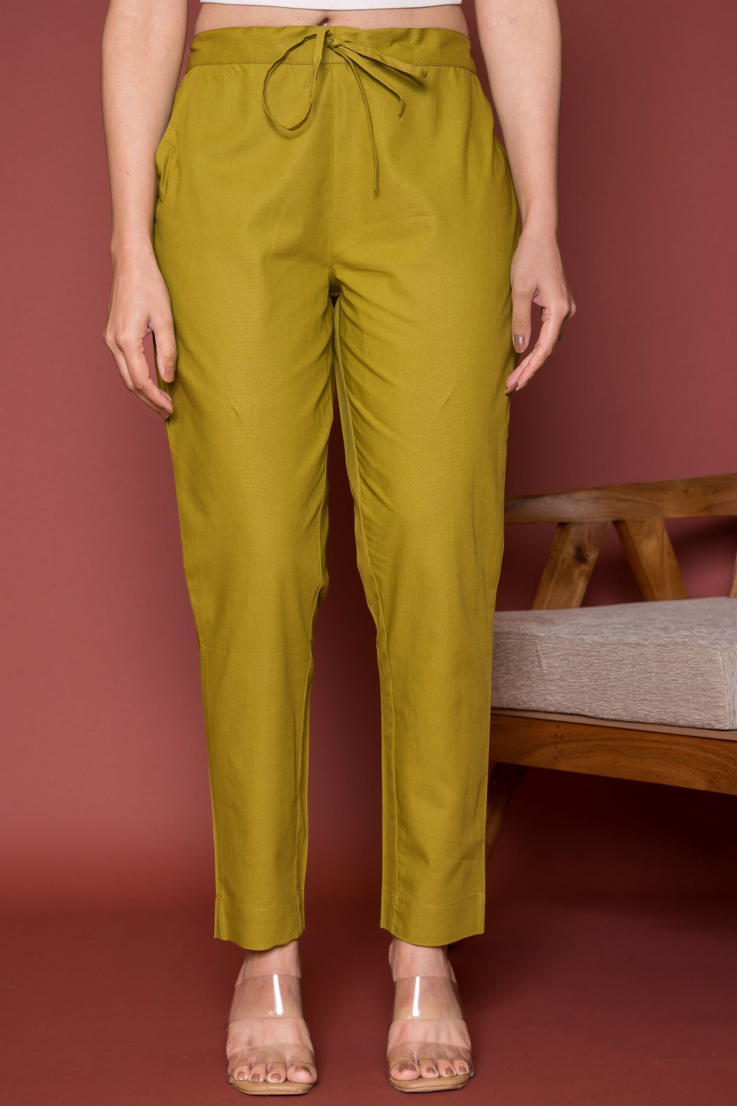 Cotton Pant-Mehendi Green