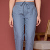 Gray Cotton Pants For Women's