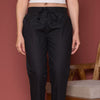 Black Cotton Pant For Women's