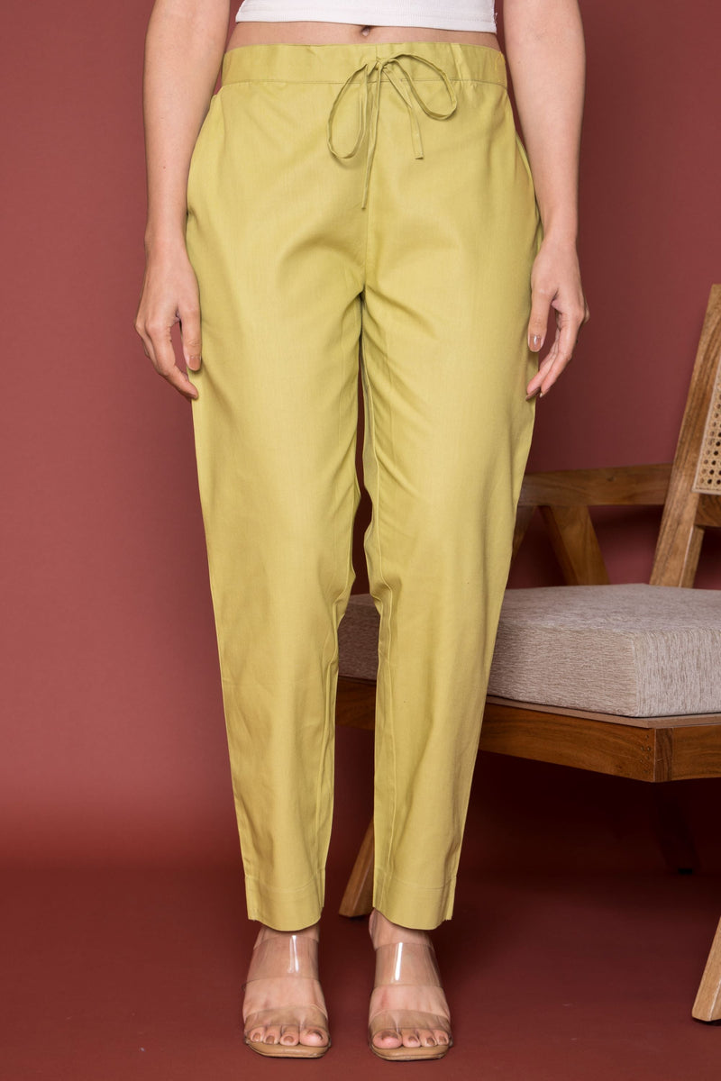 Algae Green Cotton Pant
