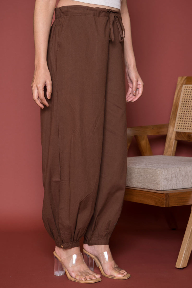 Brown Cotton Dhoti For Women's