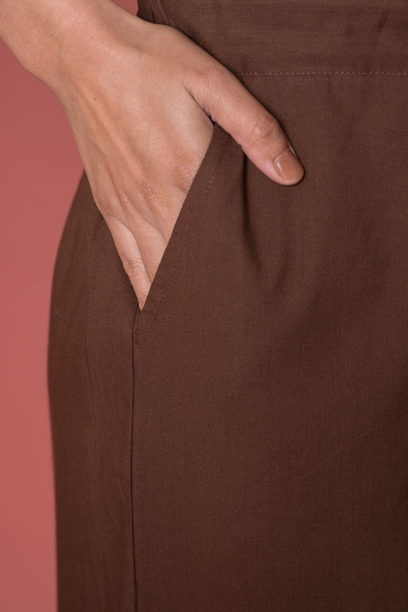 Brown Cotton Dhoti For Women's
