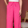 '-Bubblegum Cotton Palazzo For Women's