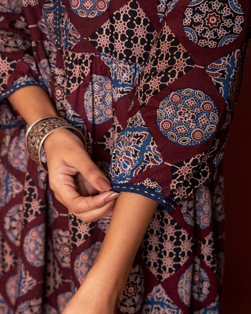 Jamuni Cotton Round Neck Dress For Women's