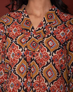 Multicolored Cotton V-Neck Kurta For Women's