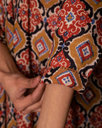 Multicolored Cotton V-Neck Kurta For Women's