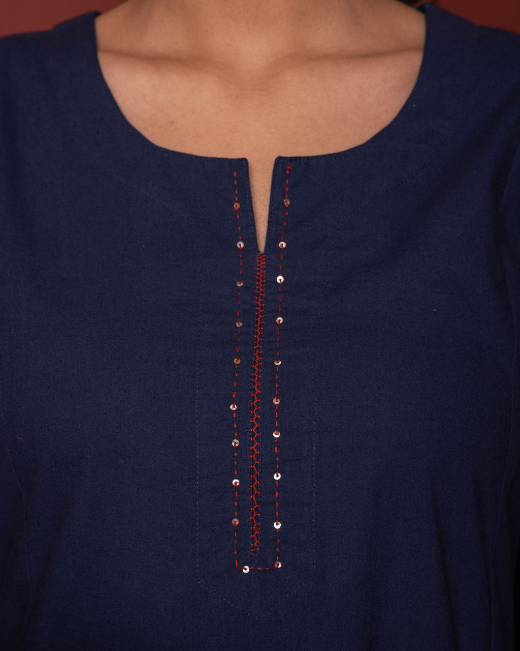 BLUE KURTA-HANDLOOM COTTON & DUPATTA-KOTA DORIYA FULL SET