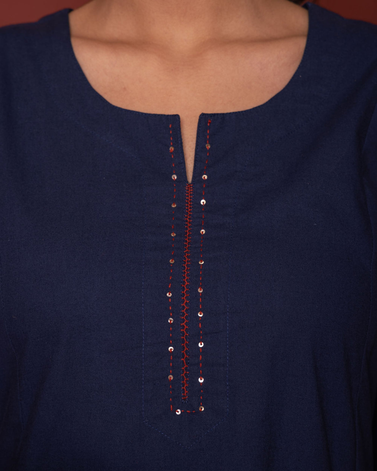 BLUE KURTA-HANDLOOM COTTON & DUPATTA-KOTA DORIYA FULL SET