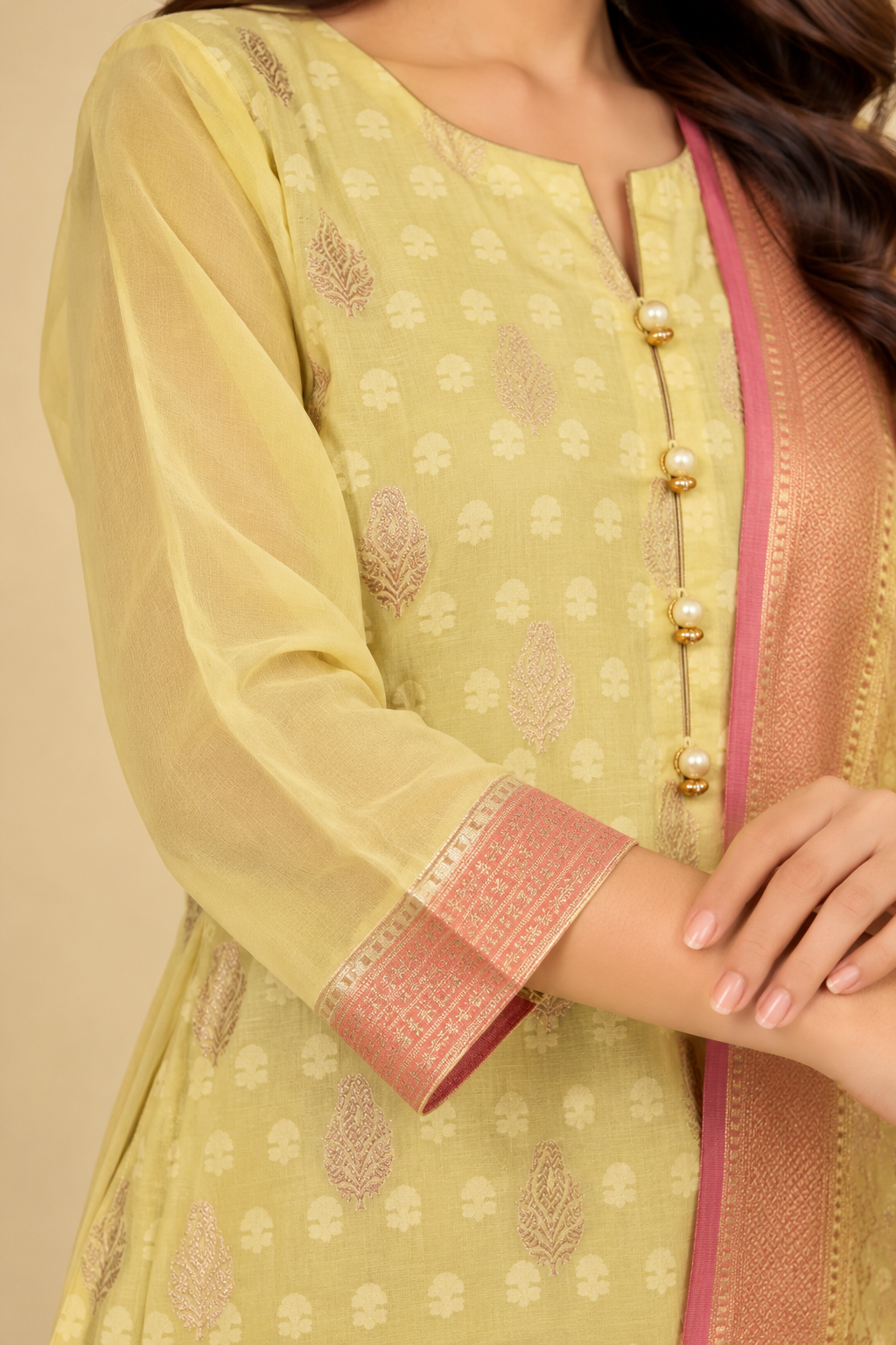 Yellow Kurta Dupatta Set