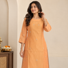 Pastel Orange Chanderi kurta
