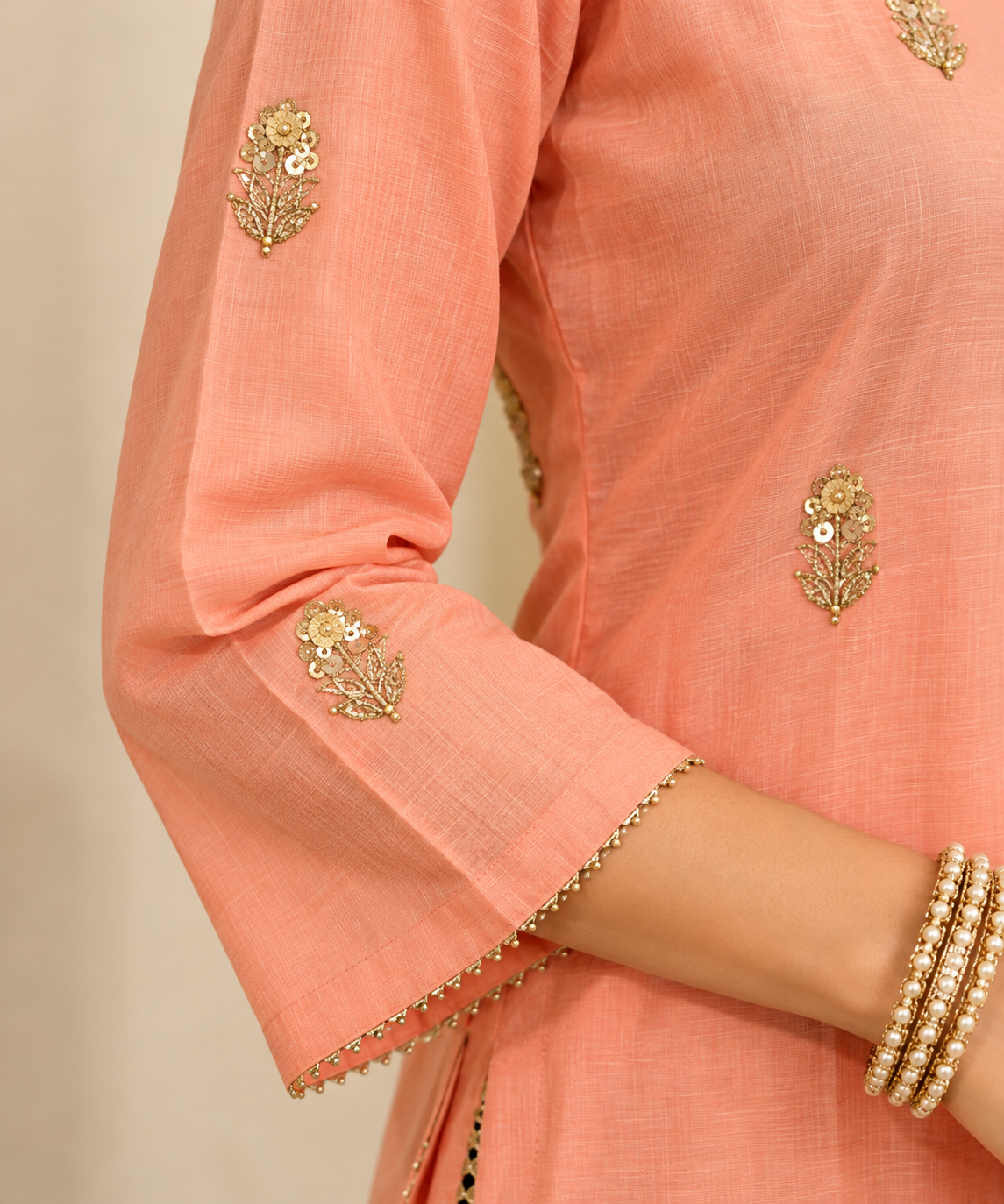 Peach Kurta