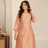Peach Chanderi kurta