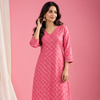 Pink Chanderi kurta