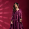 Wine Cotton Complete Suit Set