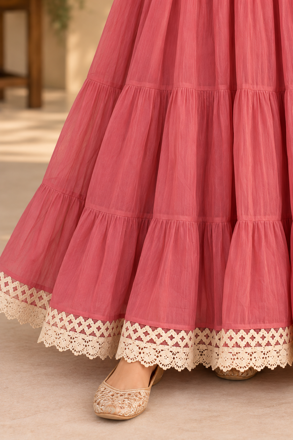 Pink Mul Cotton Dress