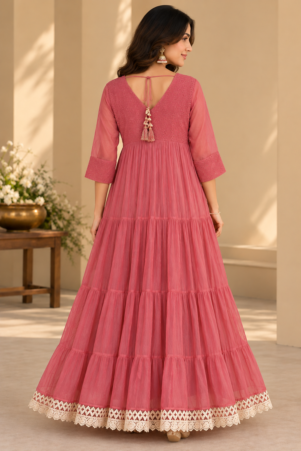 Pink Mul Cotton Dress