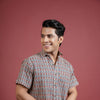 Multicolor Cotton Geomatric Printed Shirt For Men's