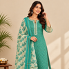 Jungle Green Chanderi Kurta Dupatta Set