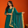 Green Chanderi Complete Suit Set