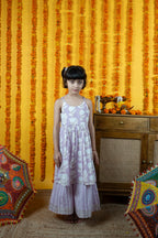 Lilac Cotton Kids Sharara Set