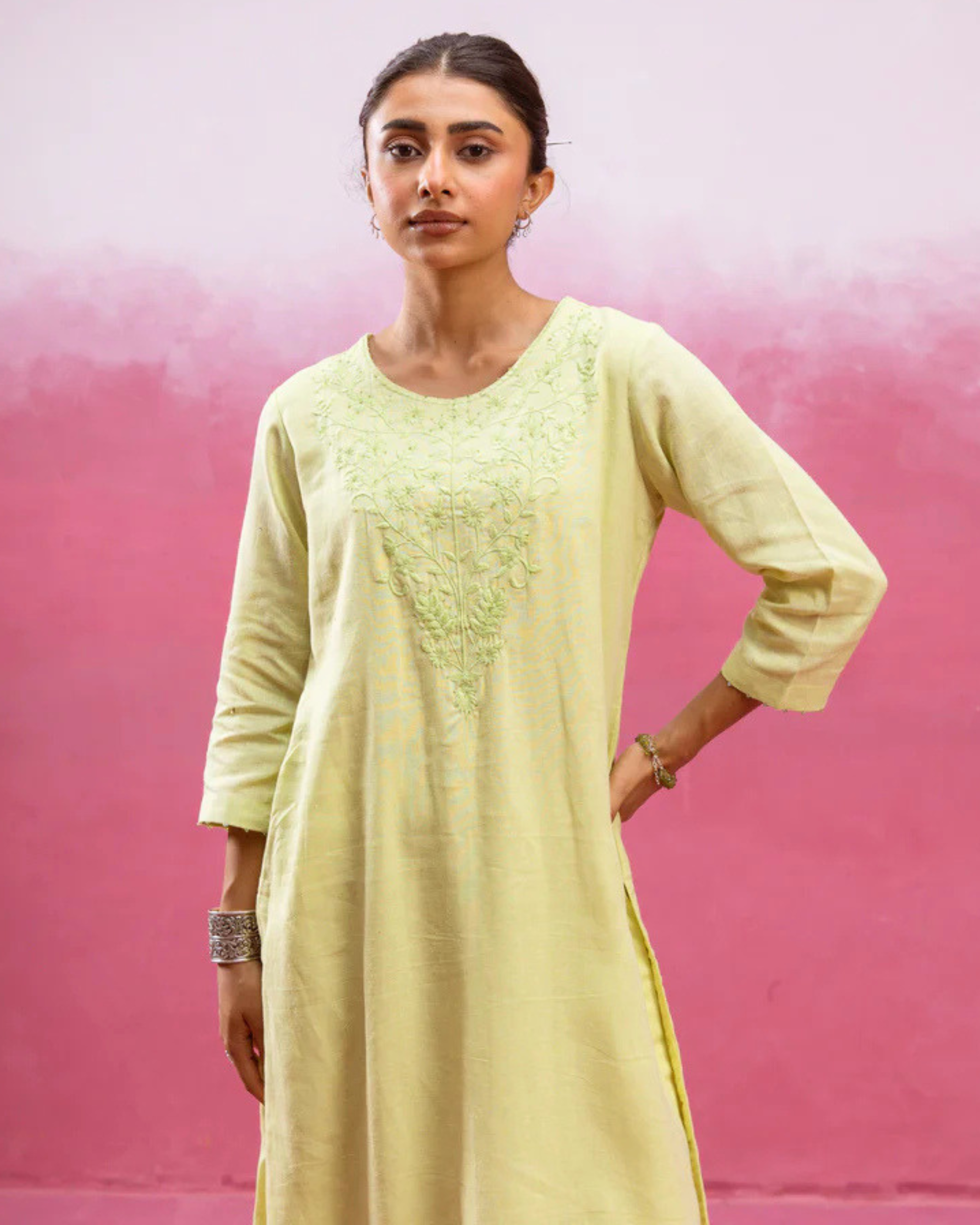 Pastel Lime Green Kurta Pant
