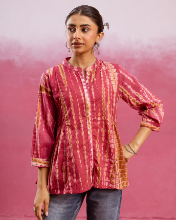 Deep Rose Pink Short Top