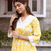 Yellow Cotton Kurta(Pant Not Included)