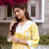 Yellow Cotton Kurta(Pant Not Included)