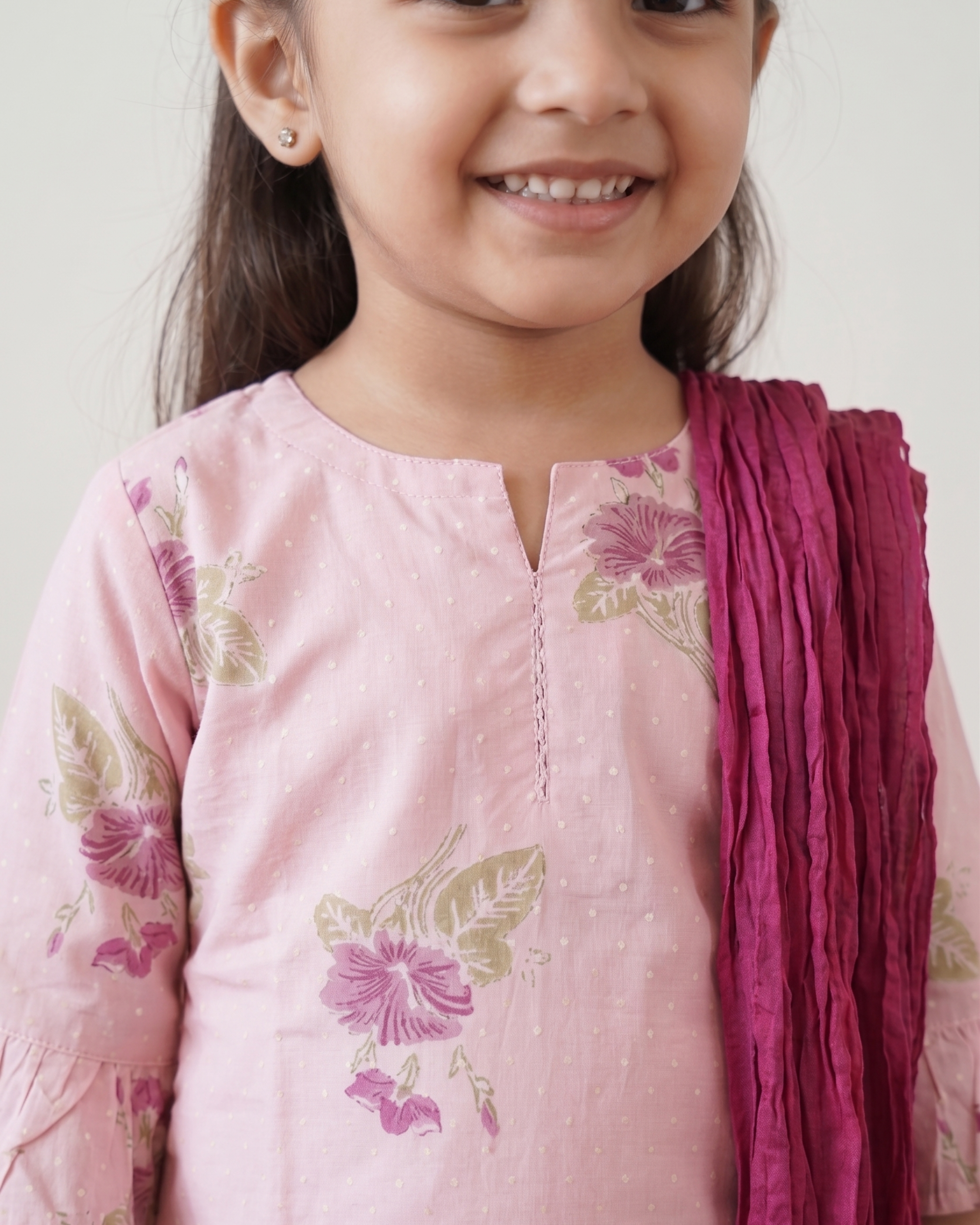 Light Pink & Magenta Kurta Salwar Dupatta