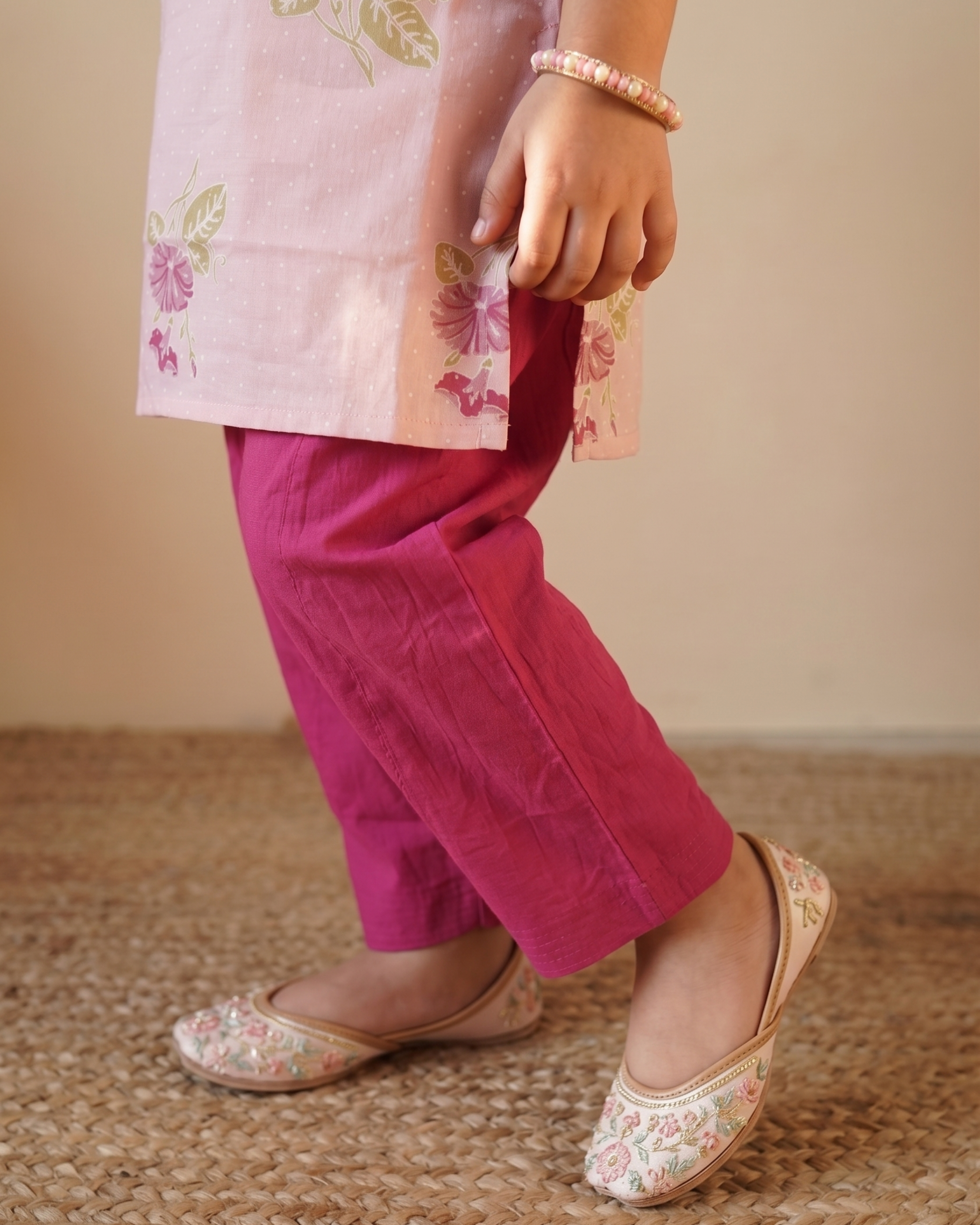 Light Pink & Magenta Kurta Salwar Dupatta