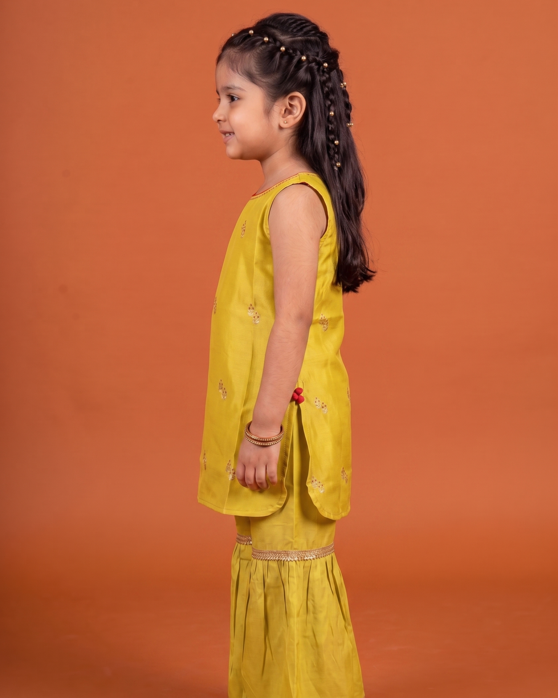 Lime Yellow Kurta Sharara Dupatta