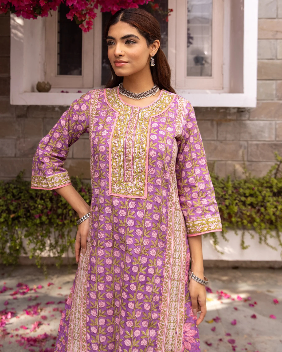 Lavender Kurta( Pant And Dupatta Not Included)