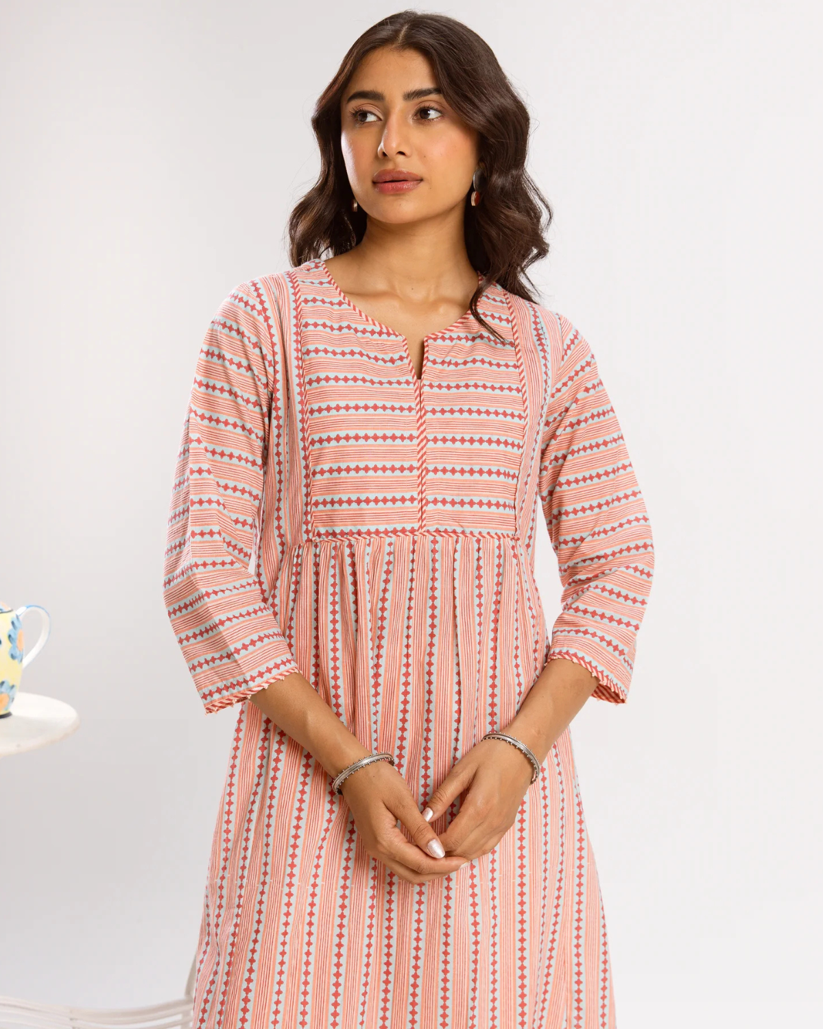 Peach kurta ( Pant Not Included )