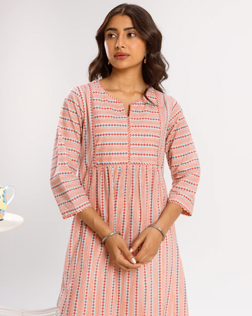 Peach kurta ( Pant Not Included )