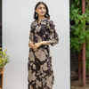 Black Floral Kurta For Women's