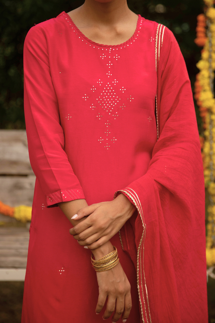 Magenta Pink Complete Suit Set
