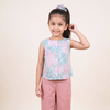 Mint Green & Dusty Pink Top And Capri