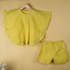 Yellow Cotton Top & Short Set