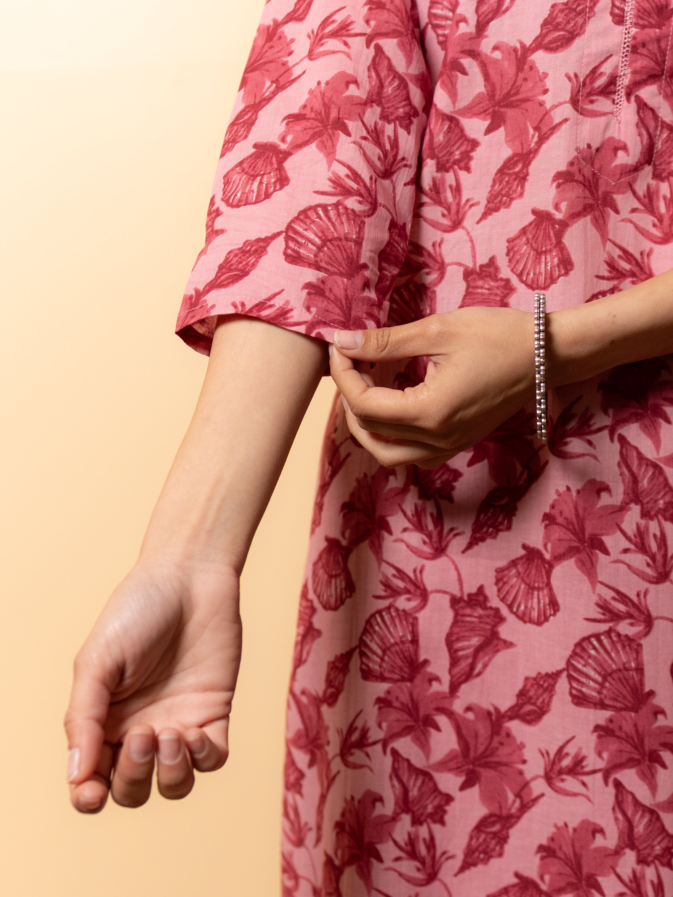 Dusty Rose Pink Cotton Kurta