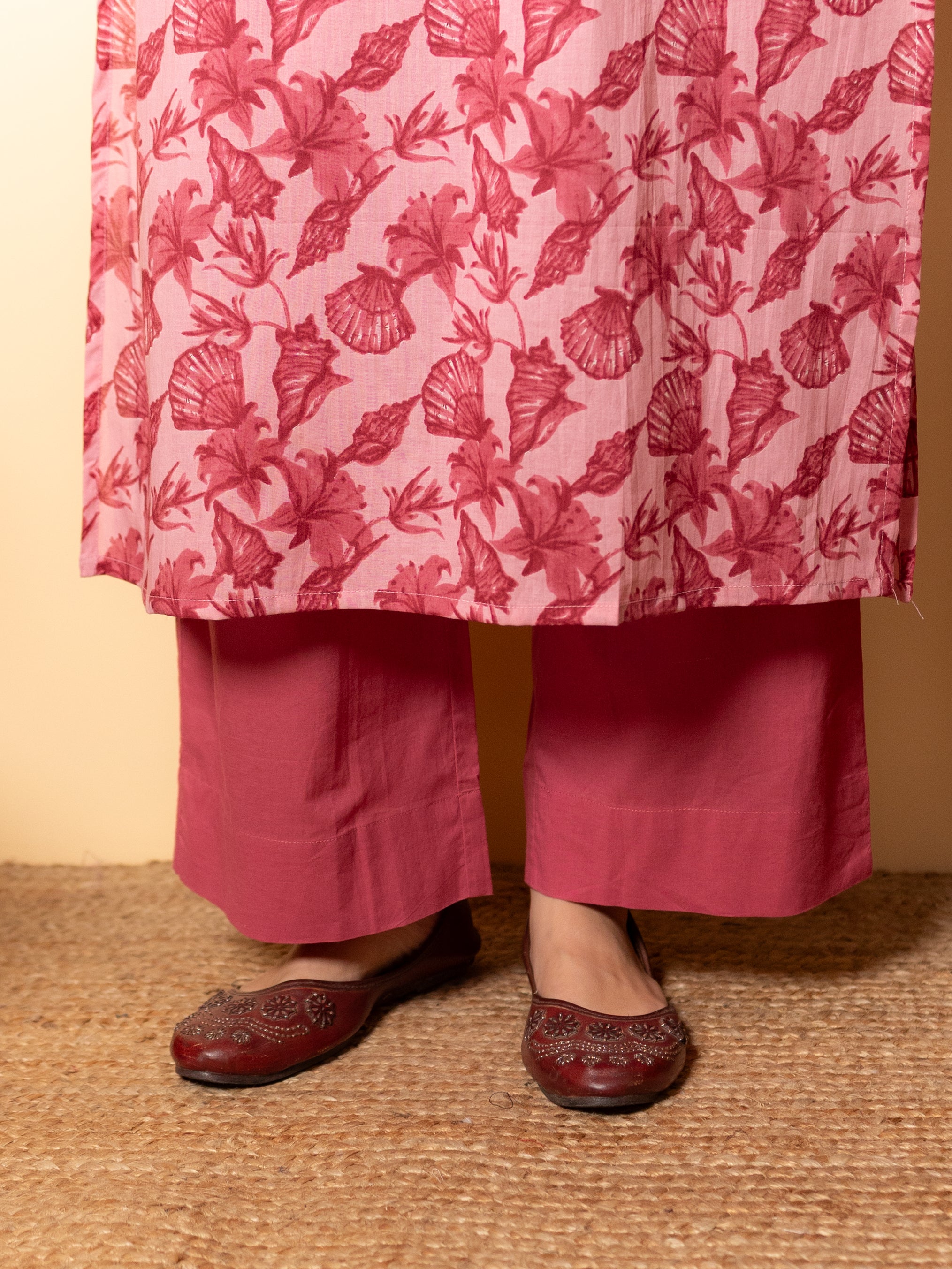 Dusty Rose Pink Cotton Kurta