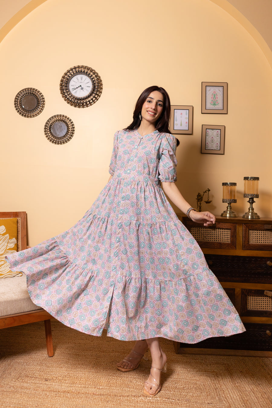 Powder Blue Cotton Dress