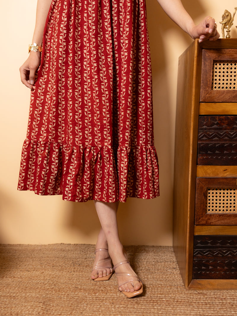 Reddish Maroon Dress