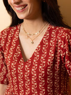 Reddish Maroon Dress
