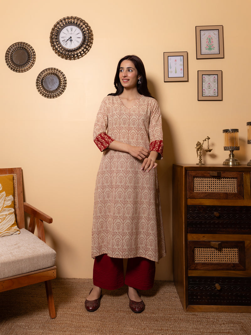 Cream Beige Kurta