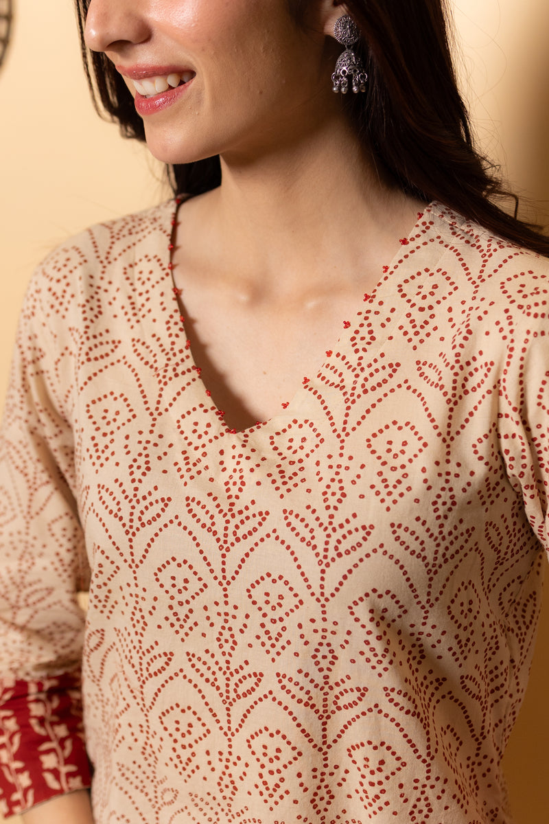 Cream Beige Kurta