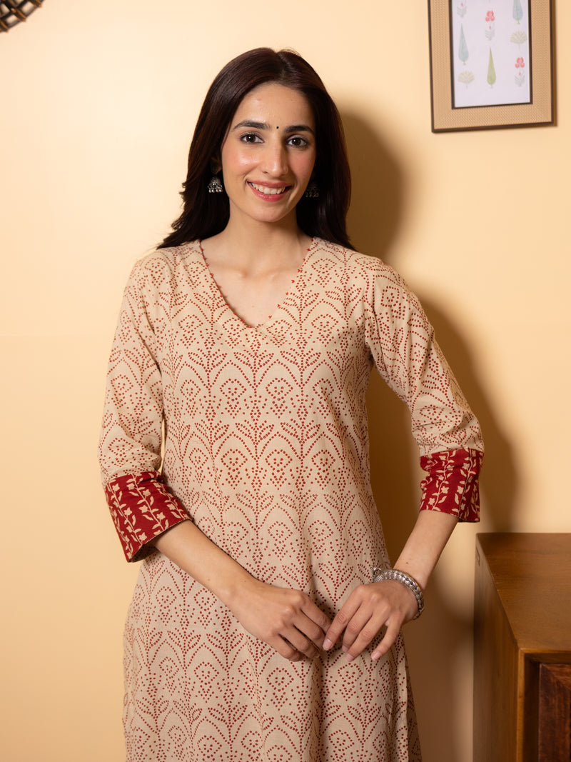 Cream Beige Kurta